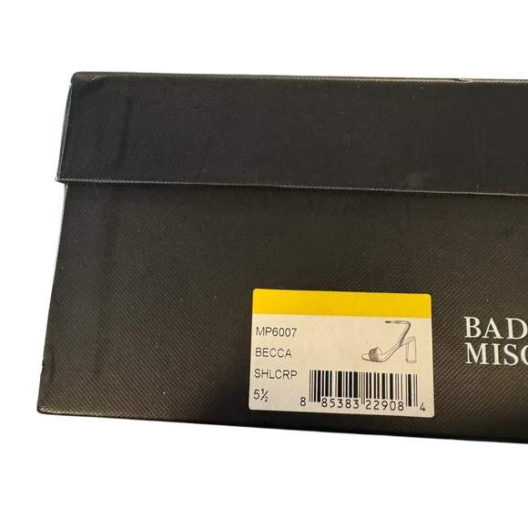 New! Badgley Mishka Becca Strappy‎ Block Heel Rhinestone - Picture 7 of 8